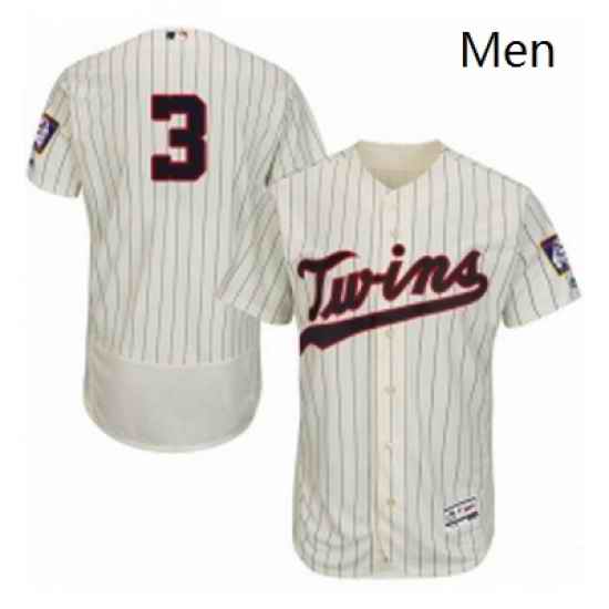 Mens Majestic Minnesota Twins 3 Harmon Killebrew Authentic Cream Alternate Flex Base Authentic Collection MLB Jersey